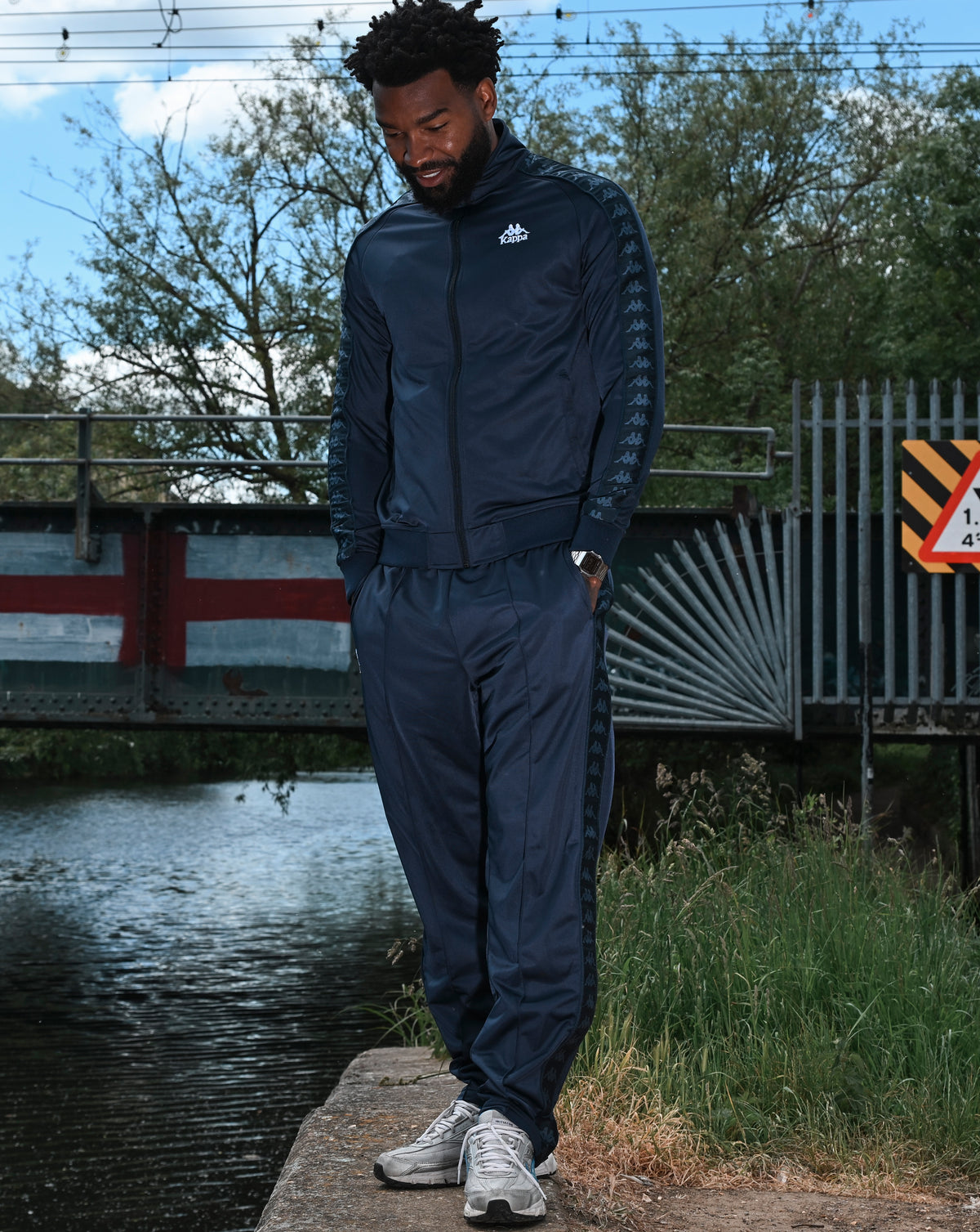 Kappa Ulrich Track Pants Blue Knight
