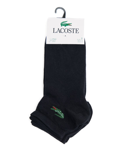 Lacoste 3 Pack Ankle Socks Black