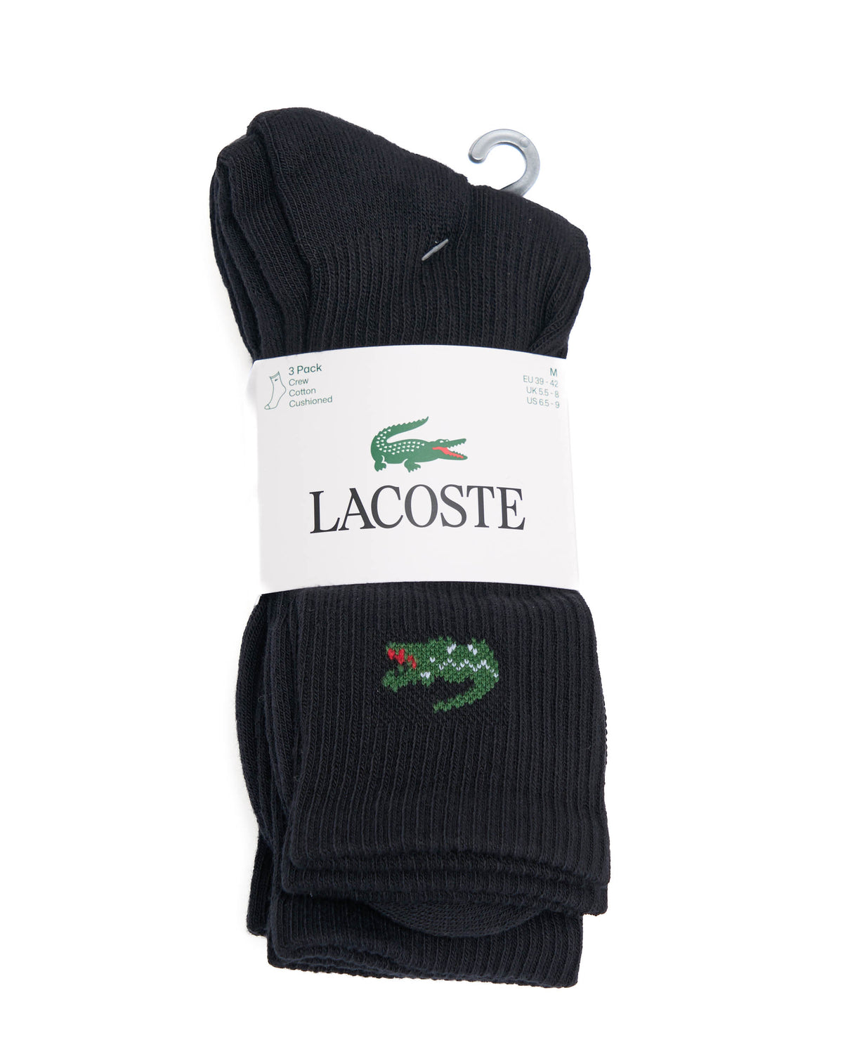 Lacoste 3 Pack Sports Socks Black