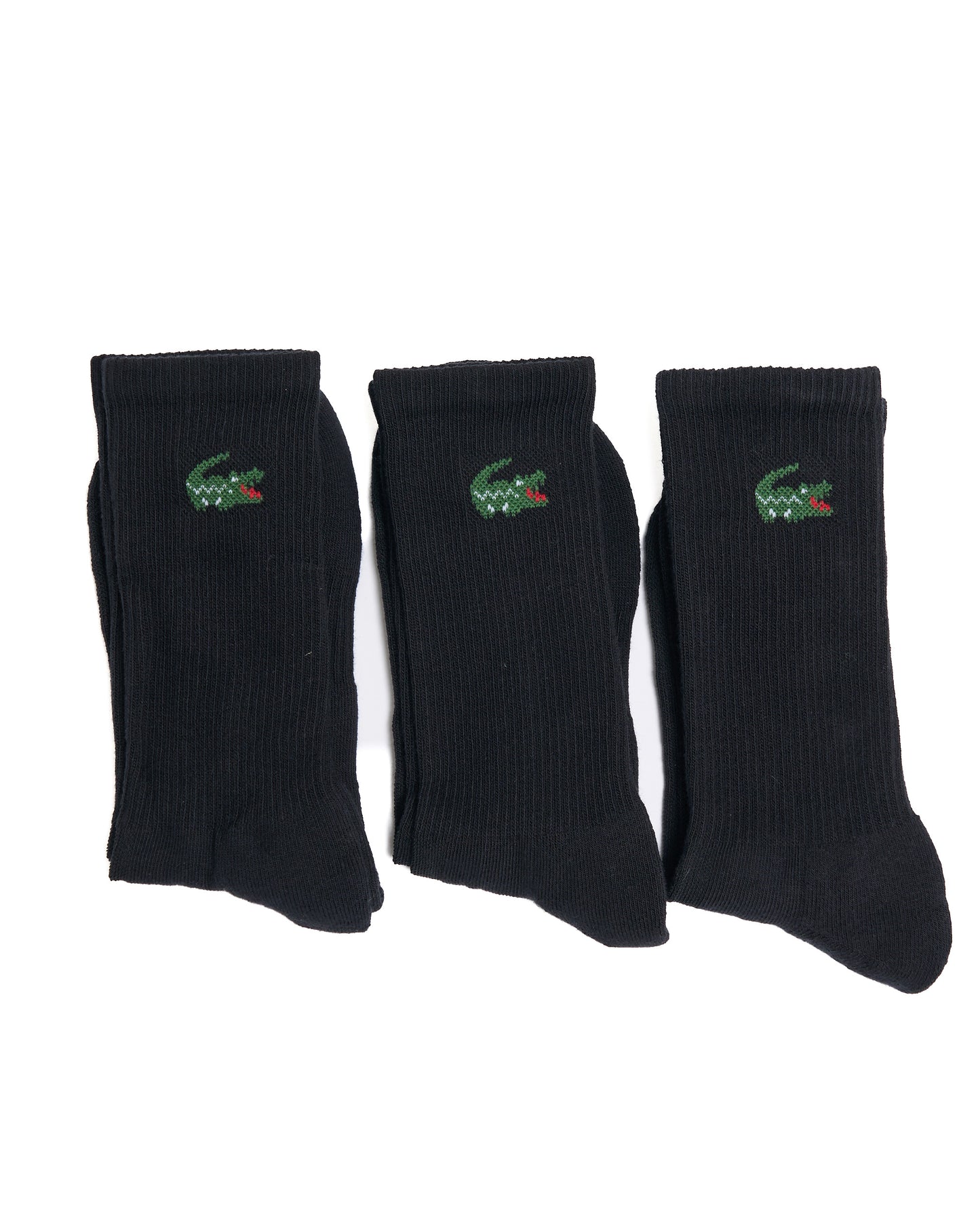 Lacoste 3 Pack Sports Socks Black
