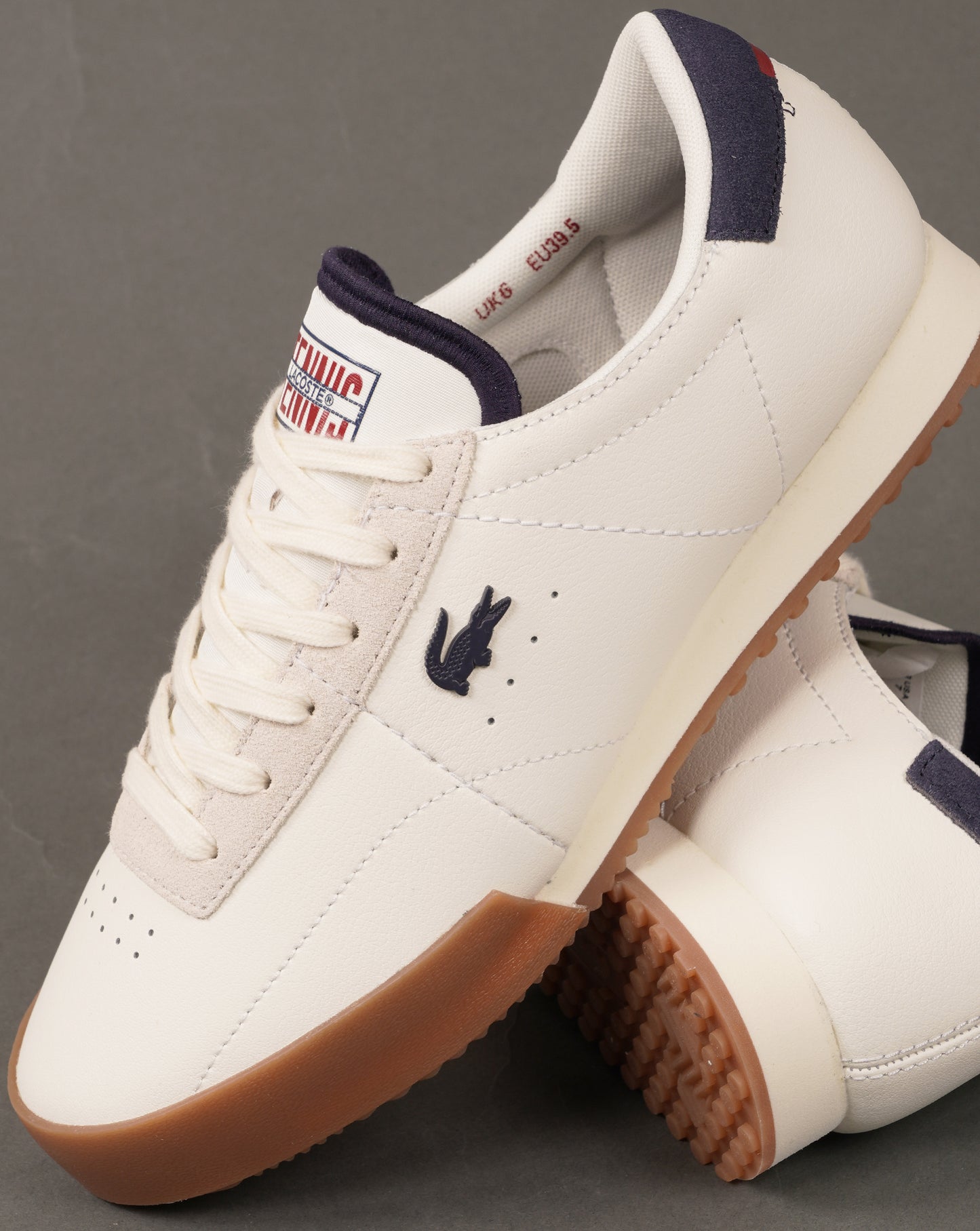 Lacoste Aura Trainers White/Navy/Red