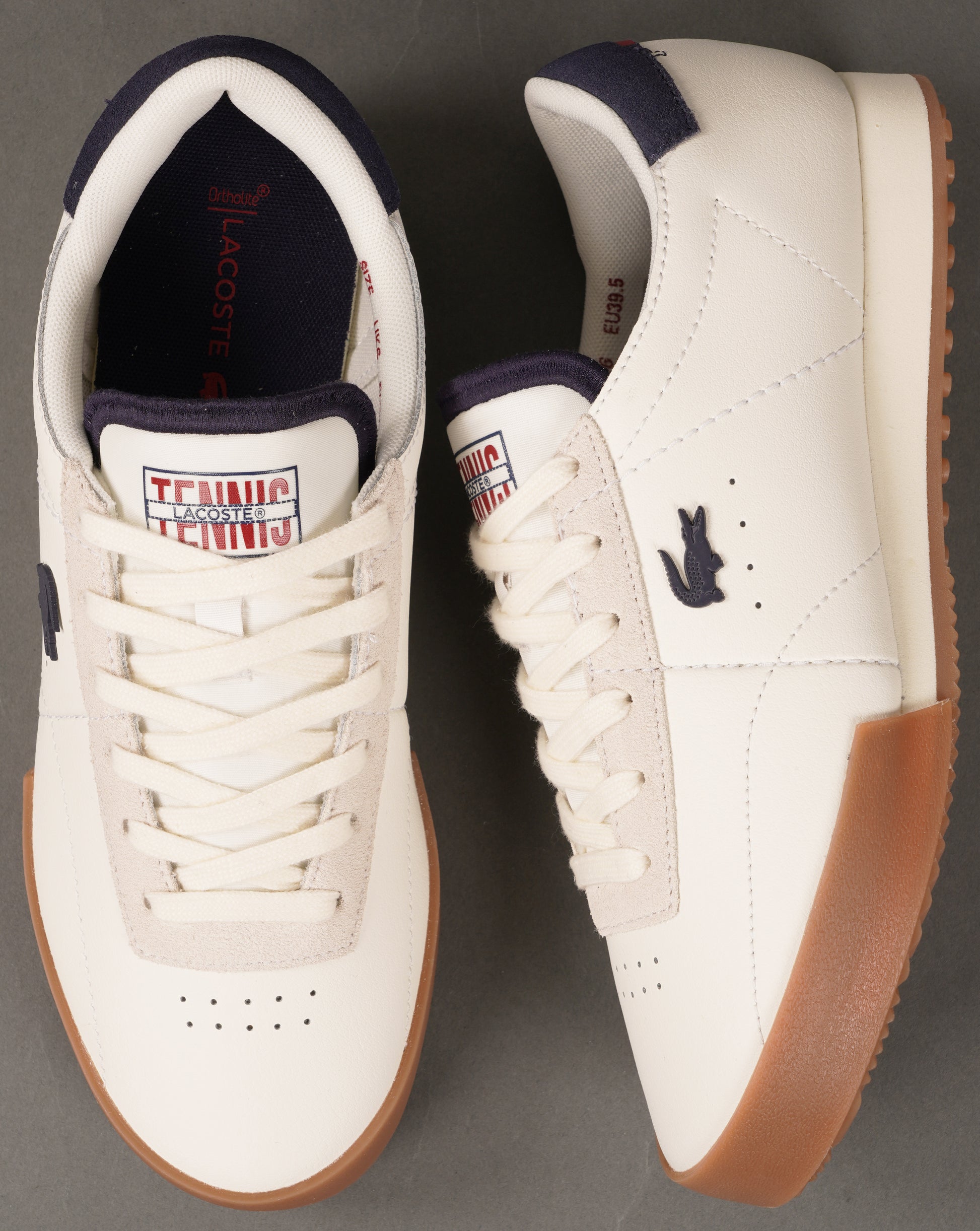 Lacoste Aura Trainers White/Navy/Red