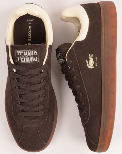 Lacoste Baseshot Trainers Dark Brown/Gum
