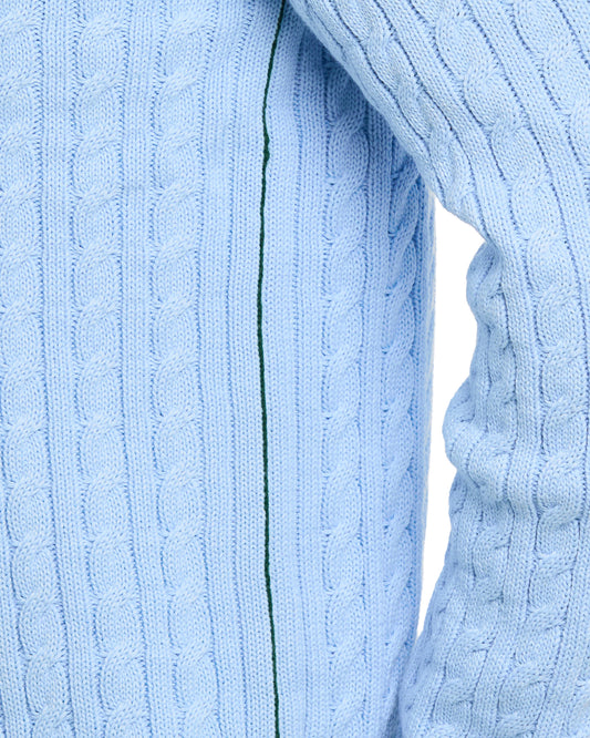 Lacoste Lacoste Cable Knit Jumper Sky Blue