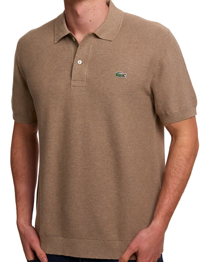 Lacoste Short Sleeve Knitted Polo Sand