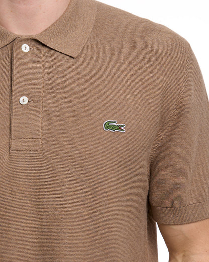 Lacoste Short Sleeve Knitted Polo Sand