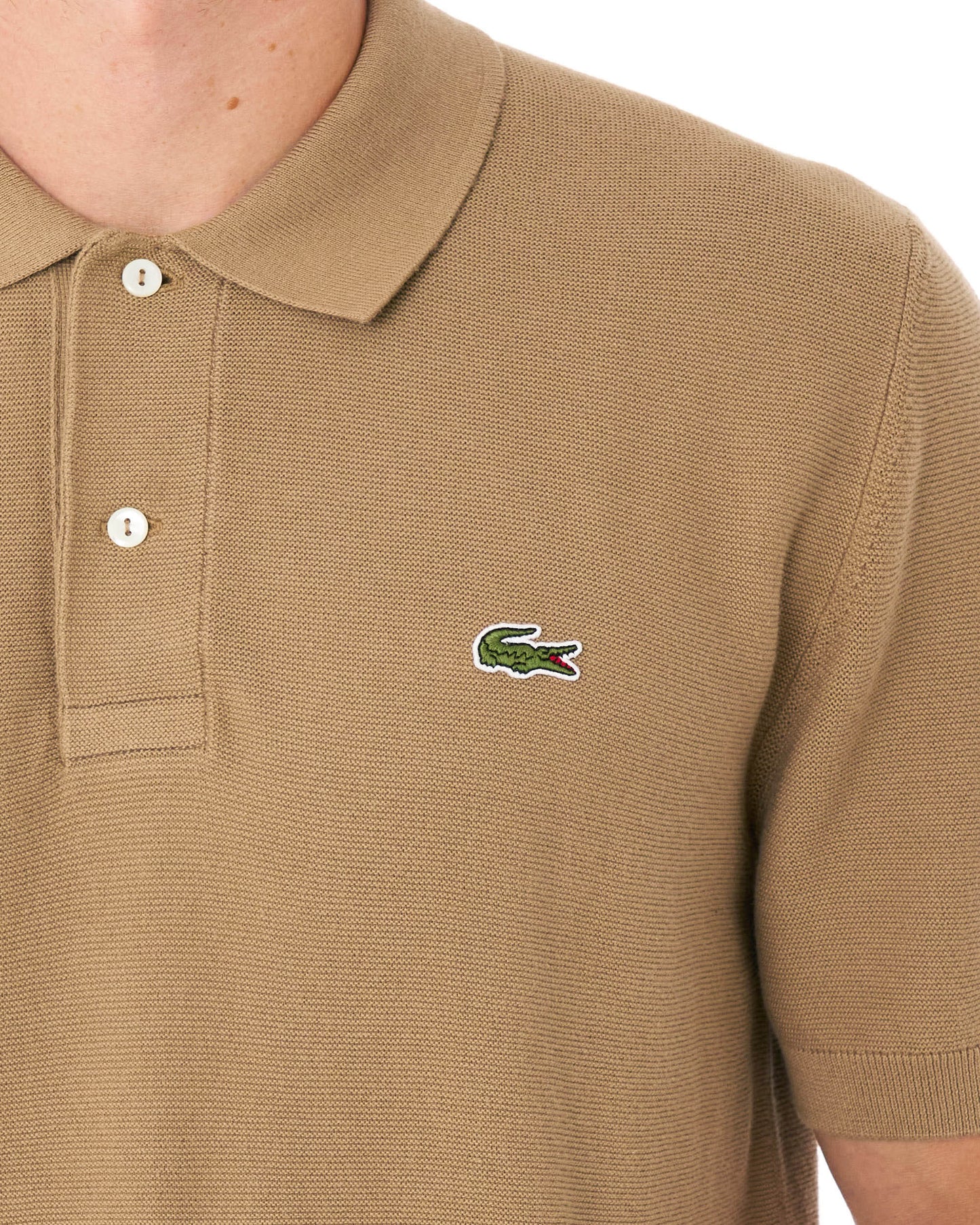Lacoste Classic Fit Knitted Polo Camel