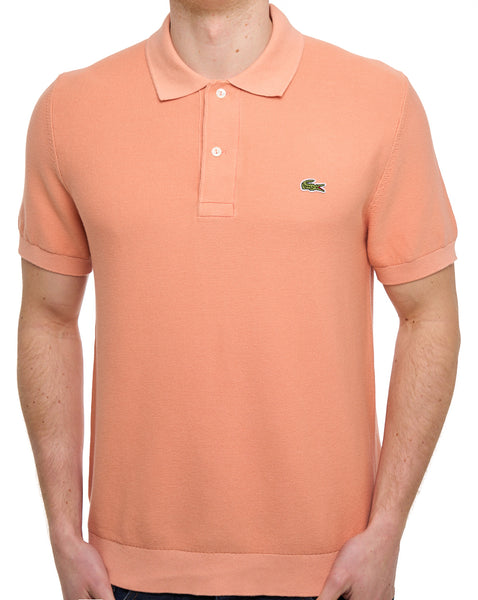 Lacoste Short Sleeve Knitted Polo Peach