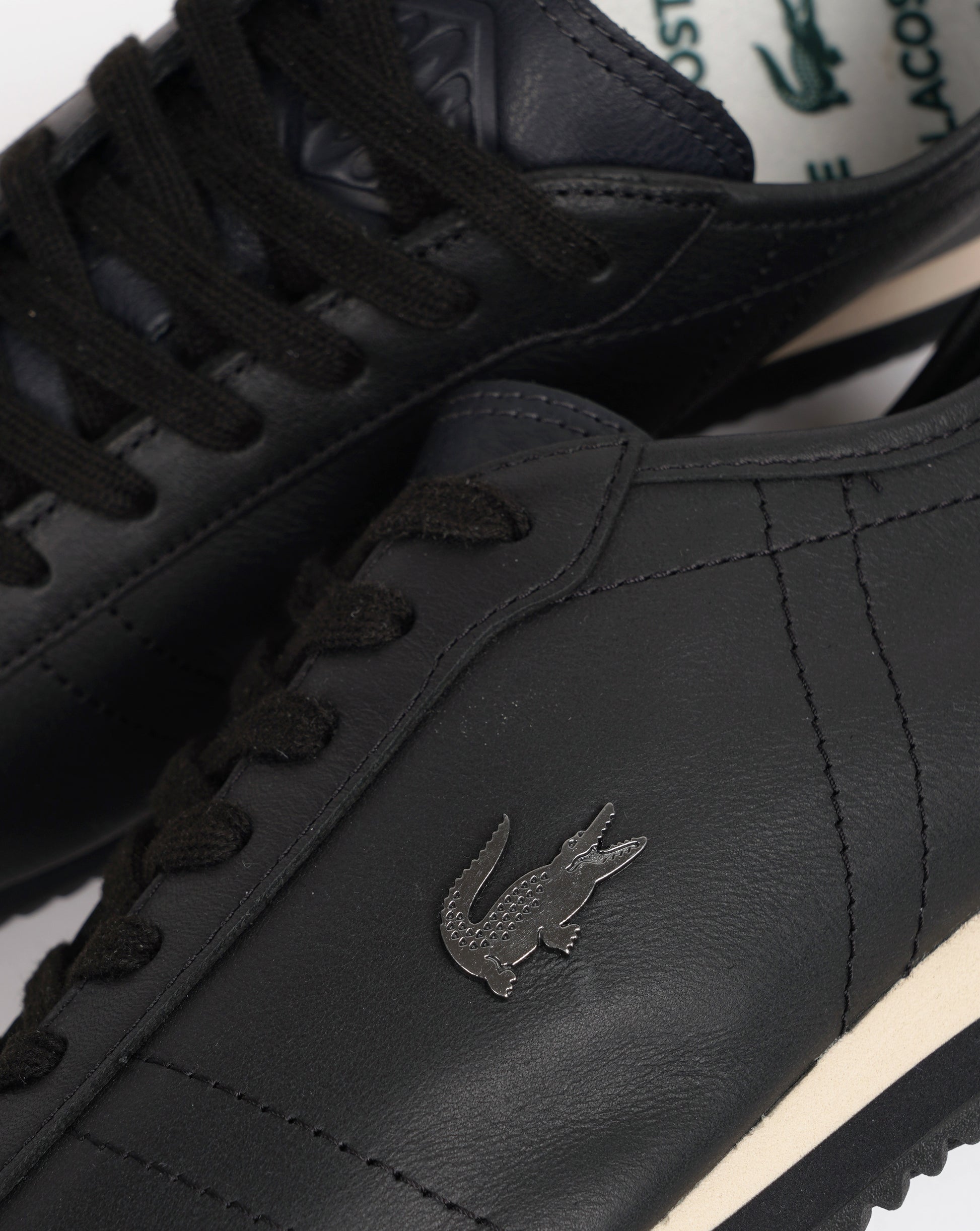 Lacoste Club Low Trainers Black/Black