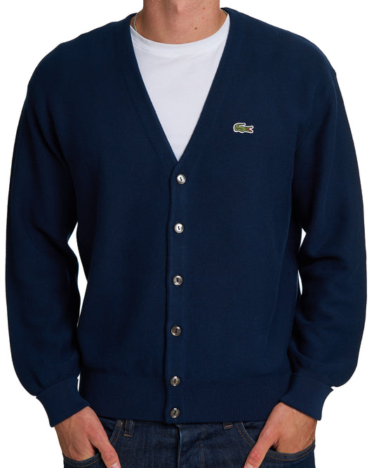 Lacoste Lacoste Cotton Knit Cardigan Navy