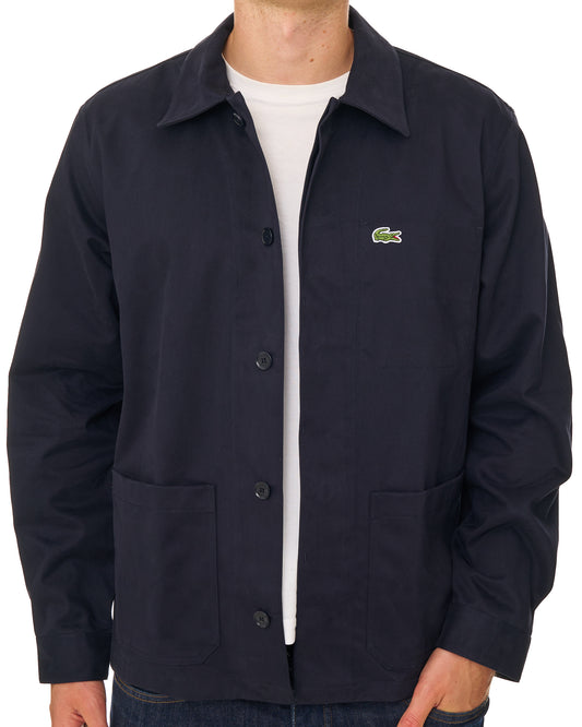 Lacoste Lacoste Cotton Twill Overshirt Navy