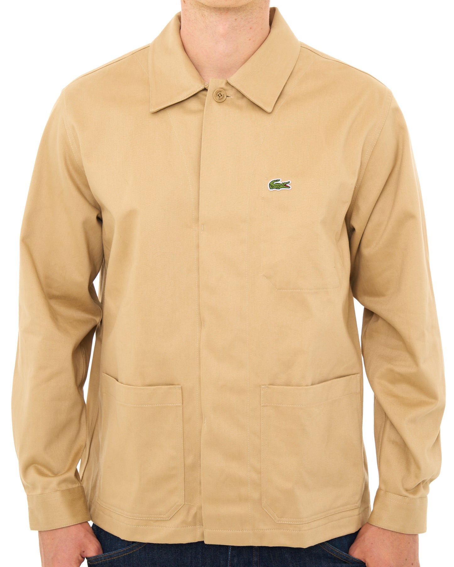 Lacoste Cotton Twill Overshirt Sand