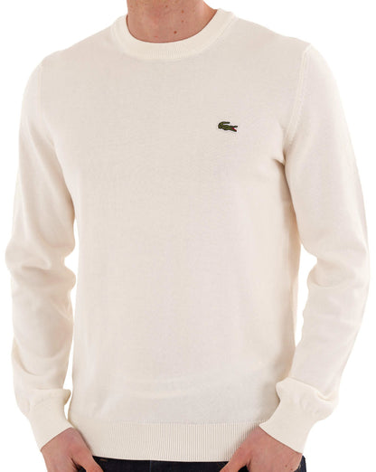 Lacoste Crew Neck Knit Jumper Flour