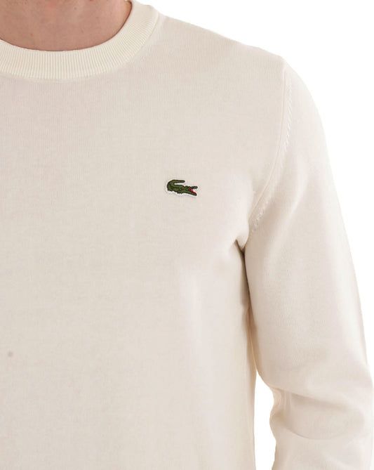 Lacoste Lacoste Crew Neck Knit Jumper Flour