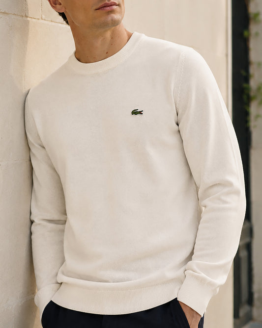 Lacoste Lacoste Crew Neck Knit Jumper Flour