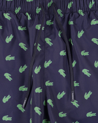 Lacoste Croc Print Swim Shorts Navy