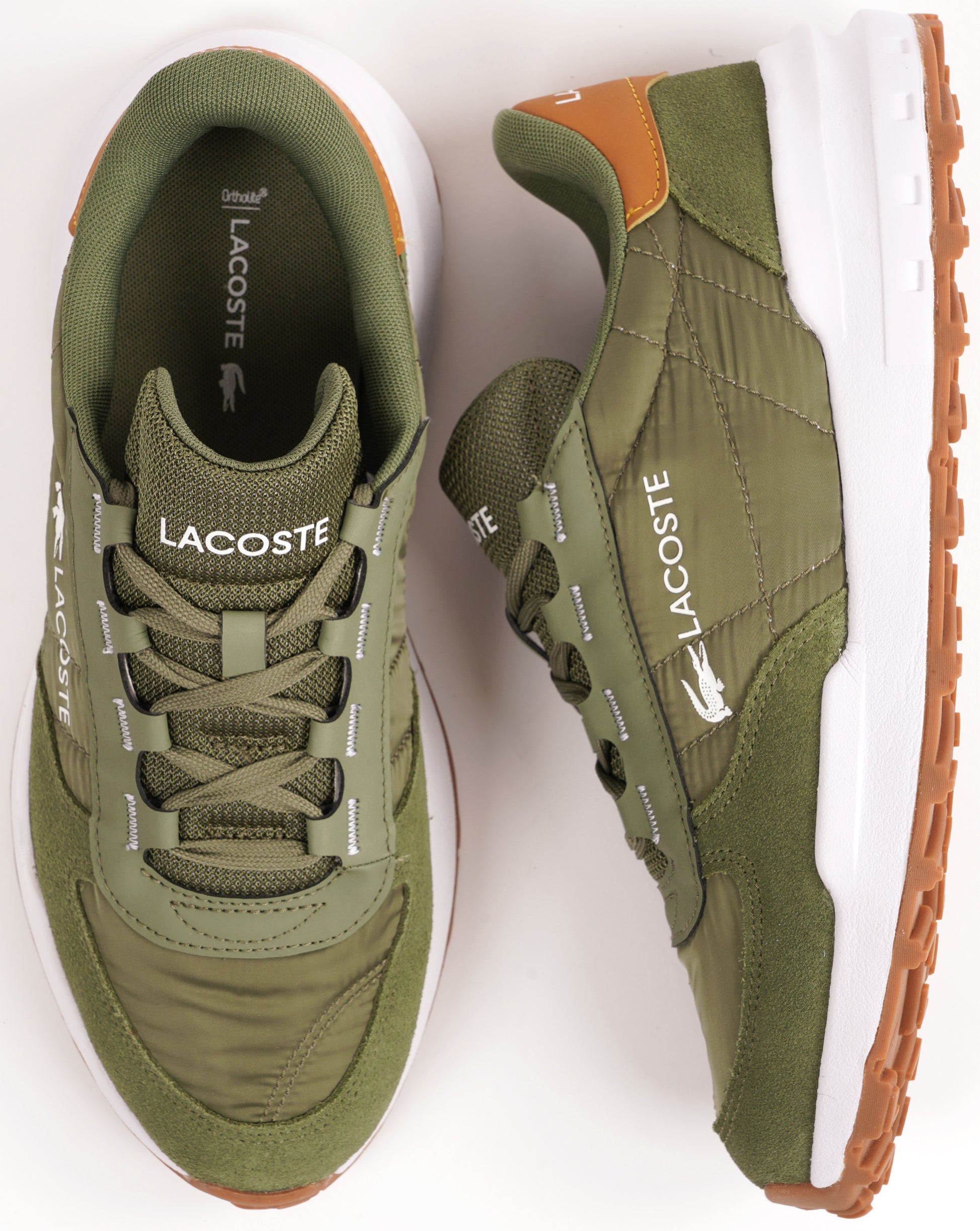 Lacoste Elite Active Evo Trainers Khaki/Gum