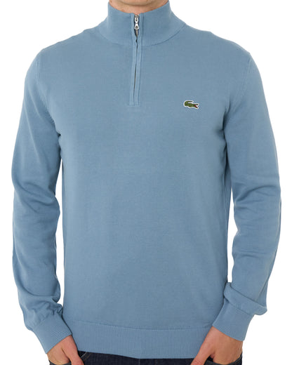 Lacoste Half Zip Knit Jumper Grayish Blue