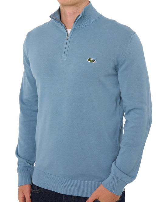 Lacoste Lacoste Half Zip Knit Jumper Grayish Blue