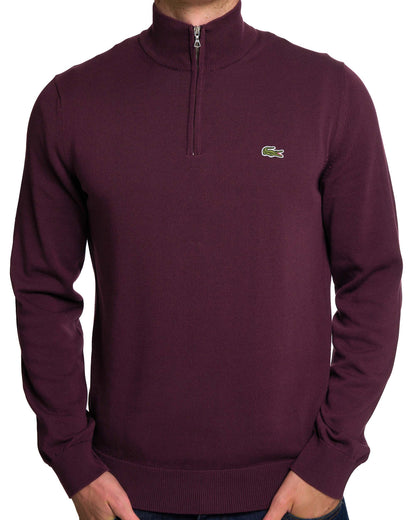 Lacoste Half Zip Knit Jumper Oxalis