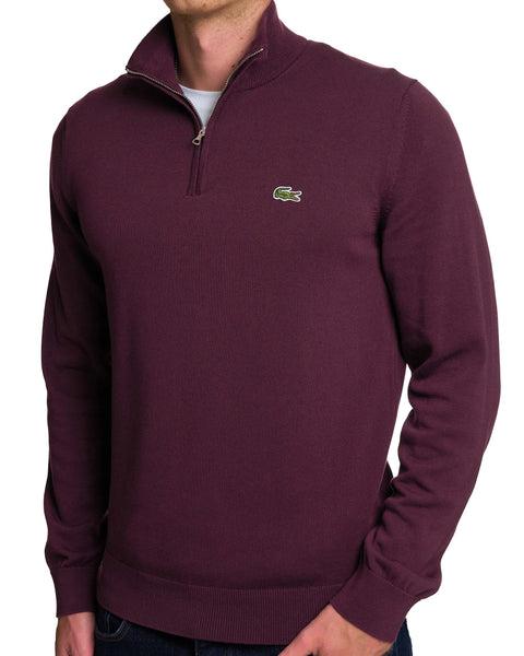Lacoste Half Zip Knit Jumper Oxalis