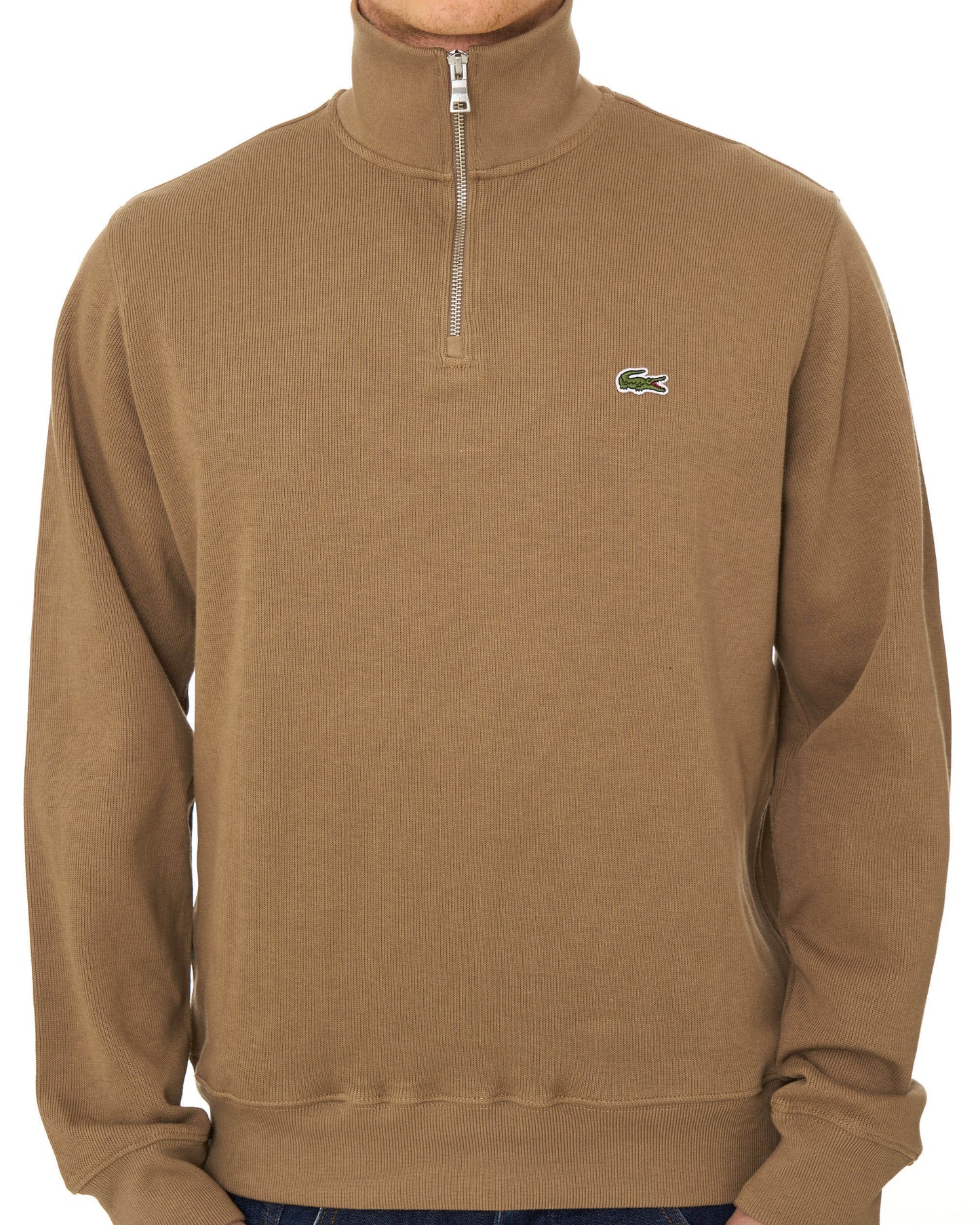 Lacoste Half Zip Sweatshirt Camel