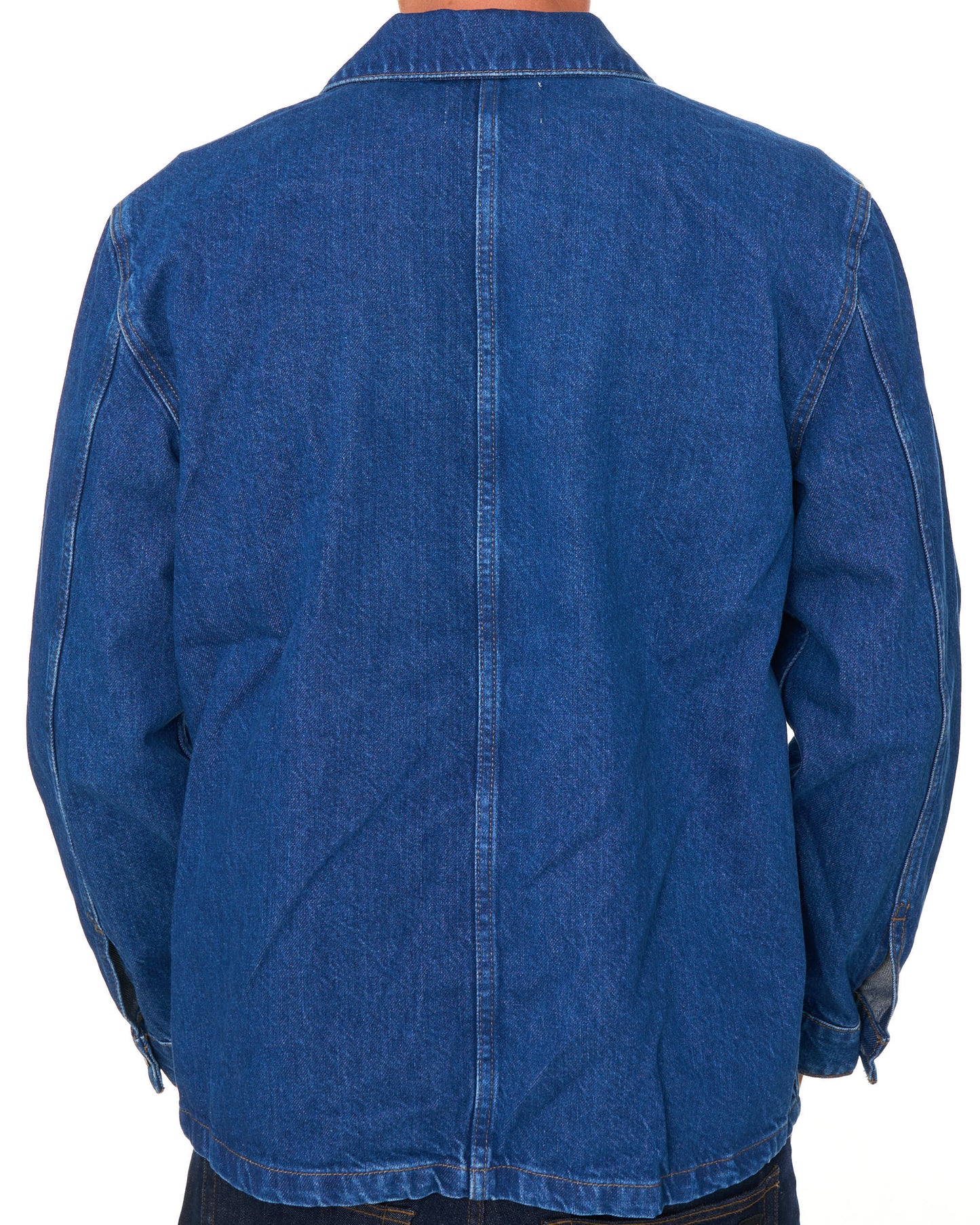 Lacoste Heavy Cotton Denim Overshirt Washed Deep Medium