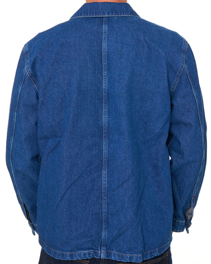Lacoste Heavy Cotton Denim Overshirt Washed Deep Medium