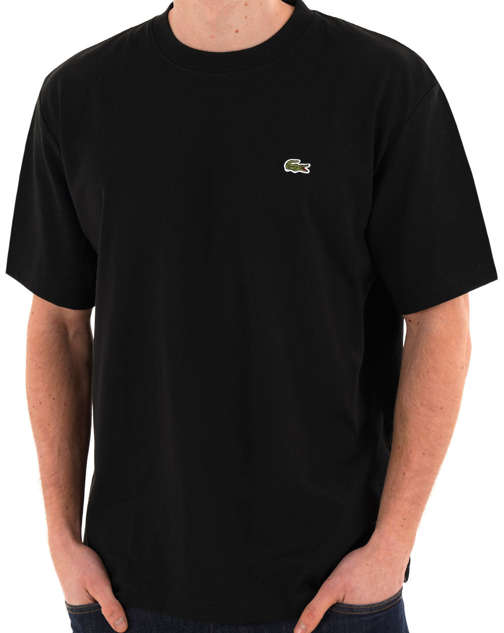 Lacoste Heavy Cotton Jersey T Shirt Black