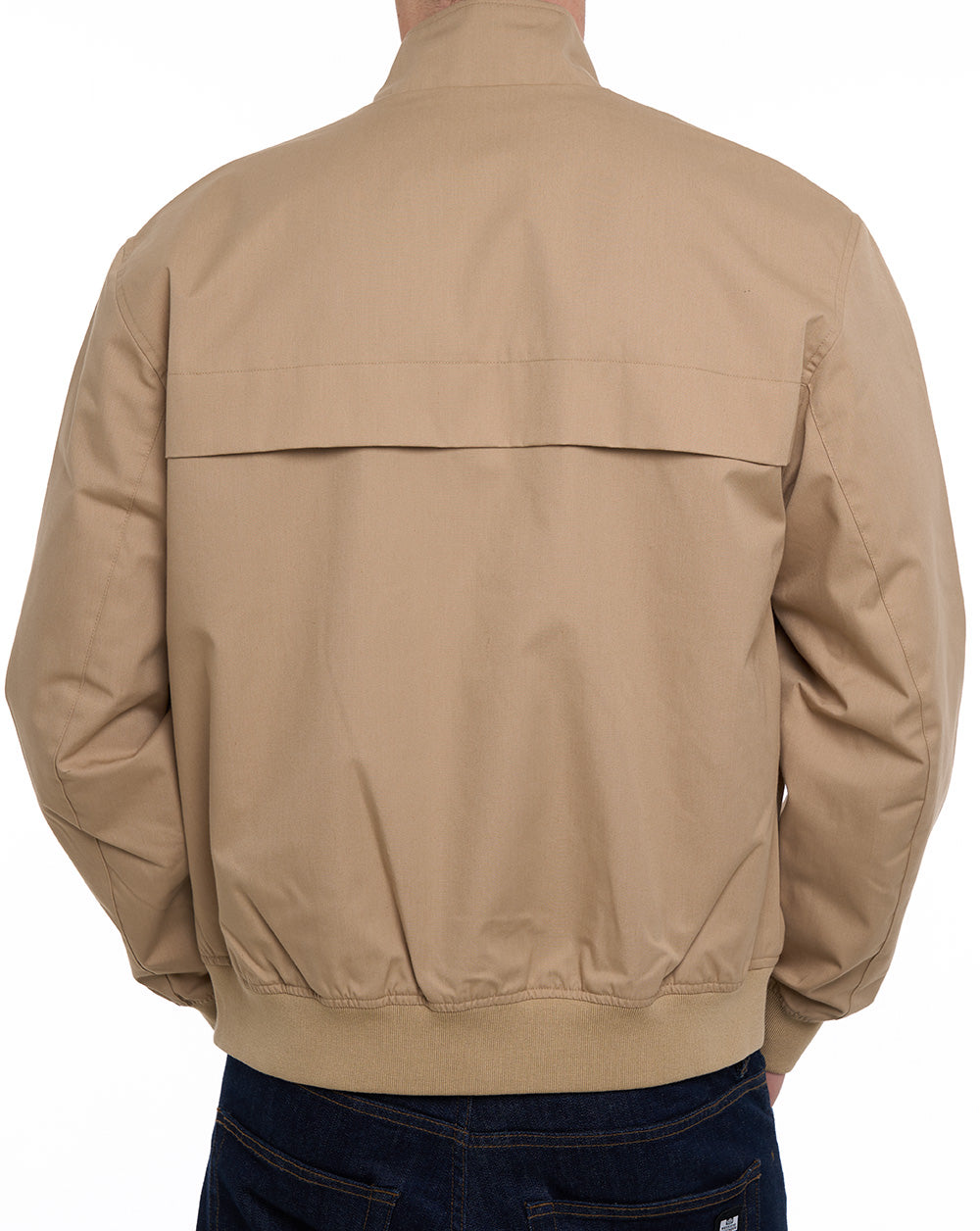 Lacoste Water-Repellent Twill Harrington Jacket Sand