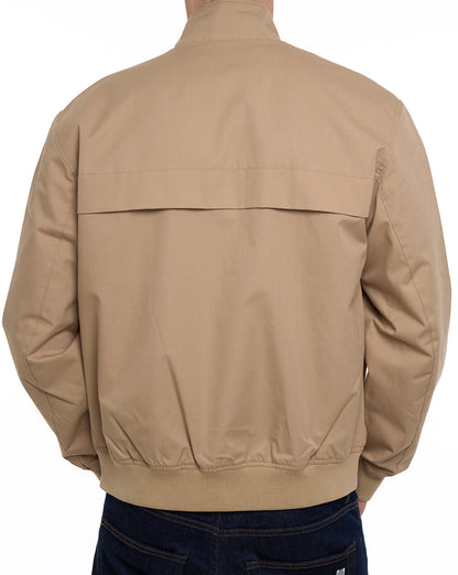 Lacoste Water-Repellent Twill Harrington Jacket Sand