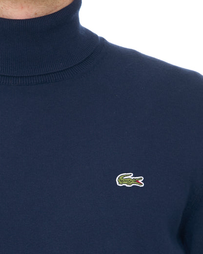 Lacoste Knitted Roll Neck Navy