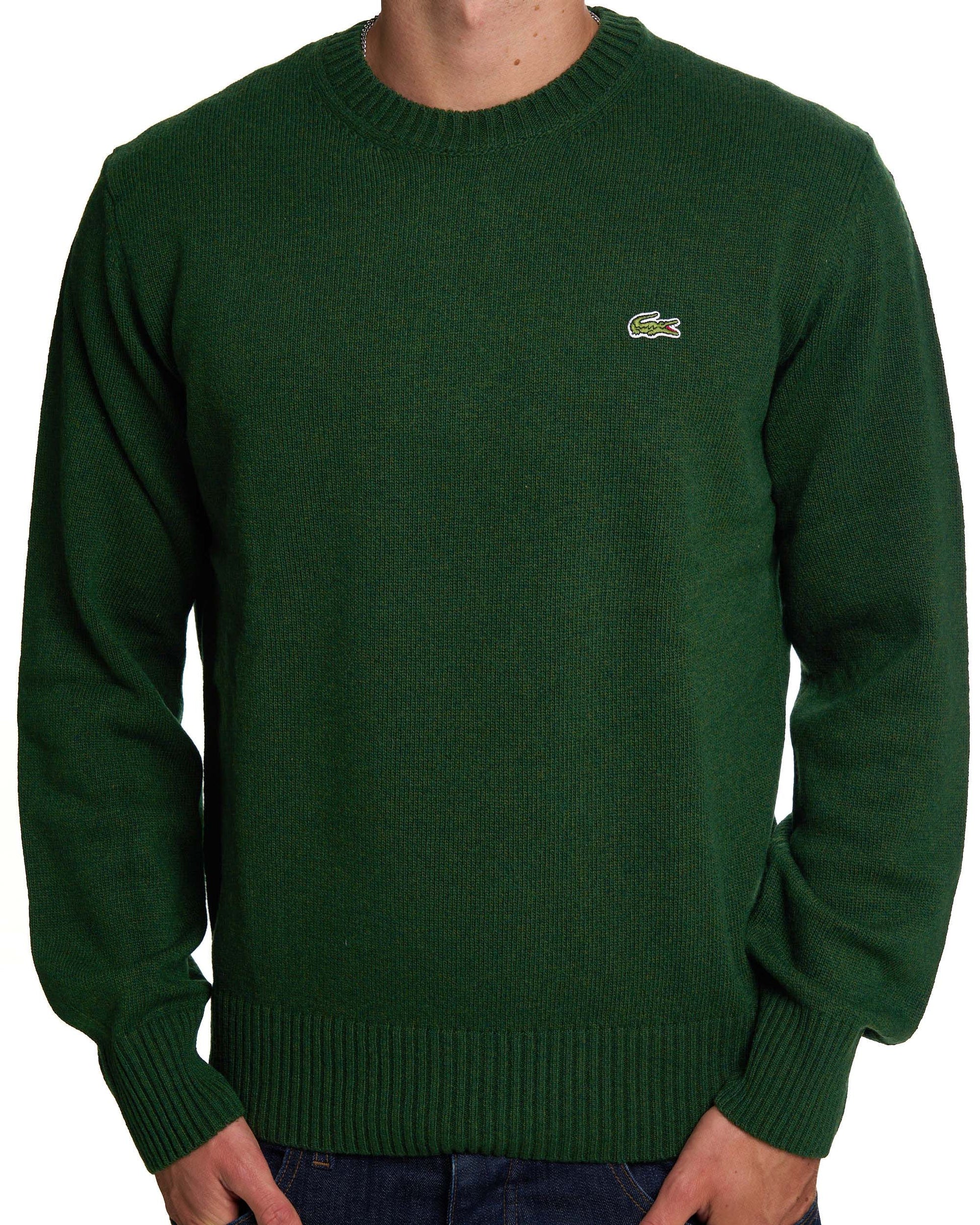 Lacoste Knitted Wool Jumper Dark Green
