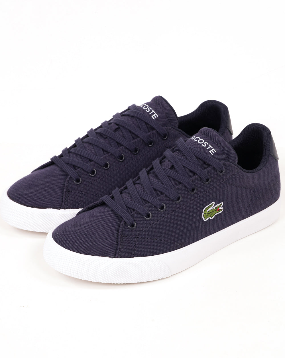 Lacoste Lerond Set Canvas Trainers Navy/White