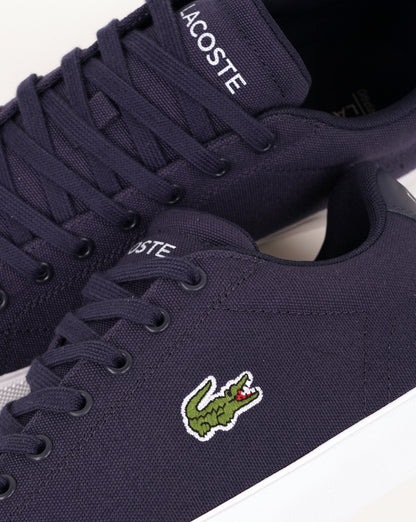Lacoste Lerond Set Canvas Trainers Navy/White