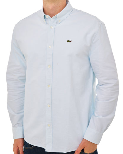 Lacoste Regular Fit Oxford Shirt Light Blue