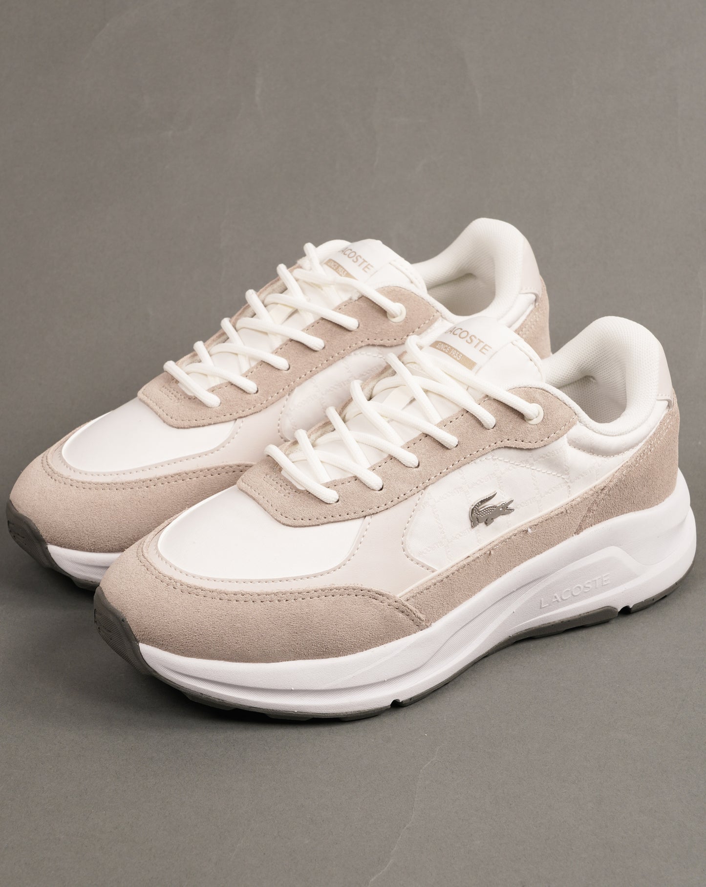 Lacoste Run Set Trainers Natural/Off White
