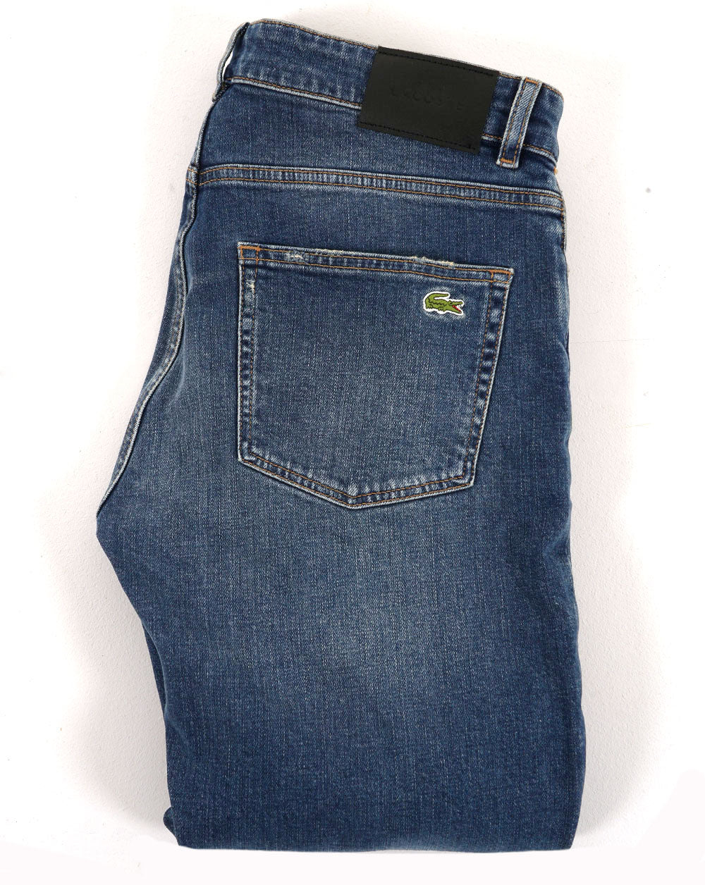 Lacoste Slim Fit Indigo Jeans Washed Deep Medium