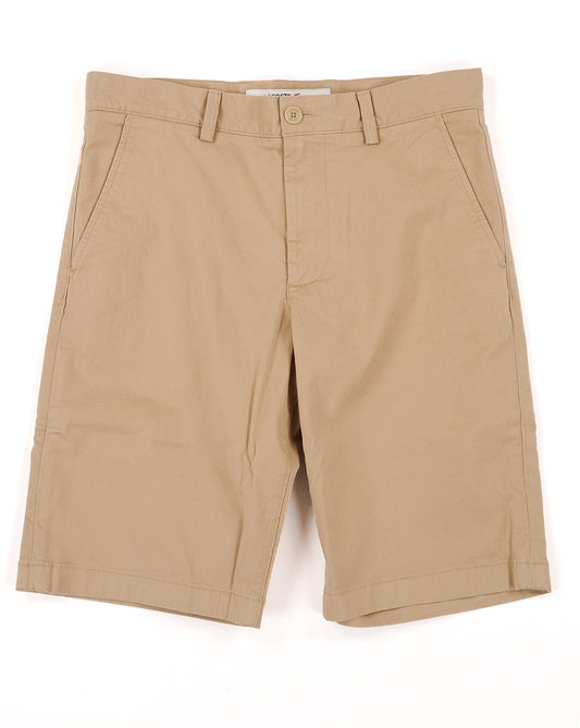 Lacoste Stretch Twill Chino Shorts Sand