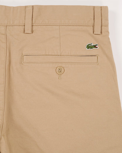 Lacoste Stretch Twill Chino Shorts Sand