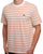 Lacoste Striped T Shirt Orange/Off White