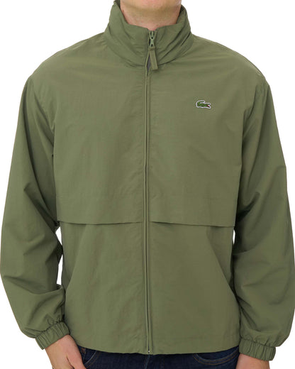 Lacoste Technical Nylon Windbreaker Khaki Green