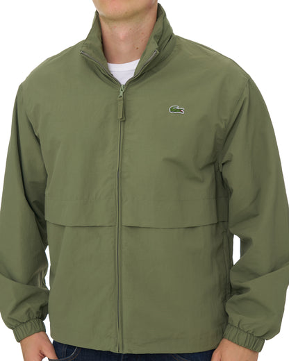 Lacoste Technical Nylon Windbreaker Khaki Green