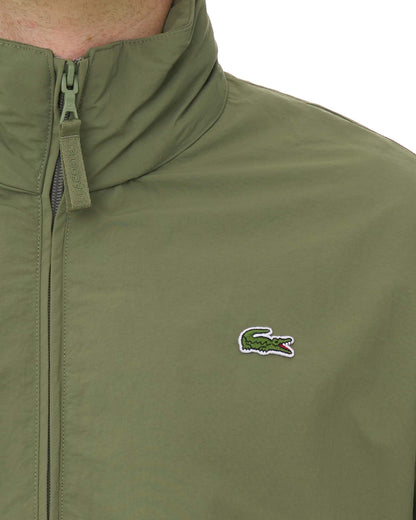 Lacoste Technical Nylon Windbreaker Khaki Green