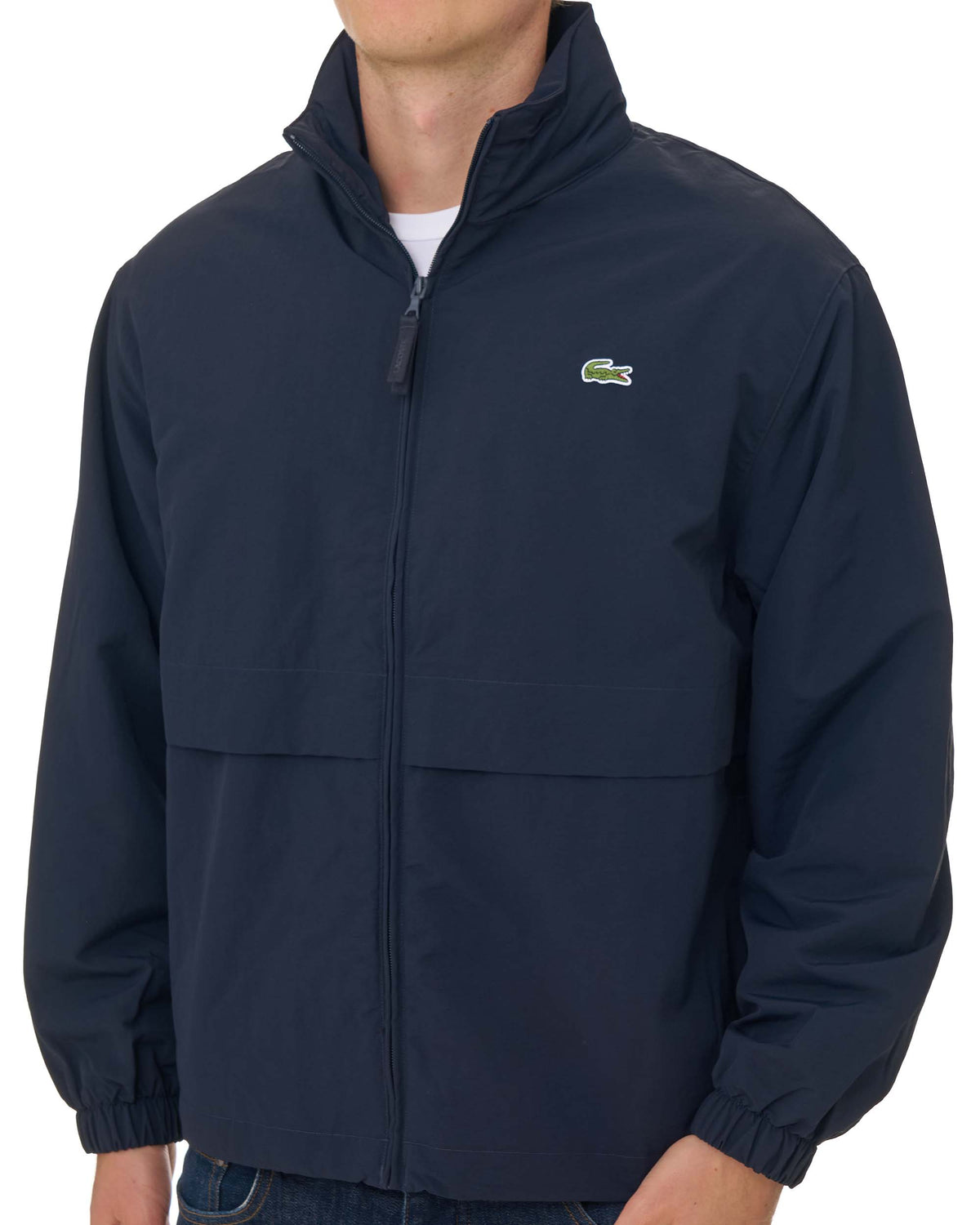 Lacoste Technical Nylon Windbreaker Navy