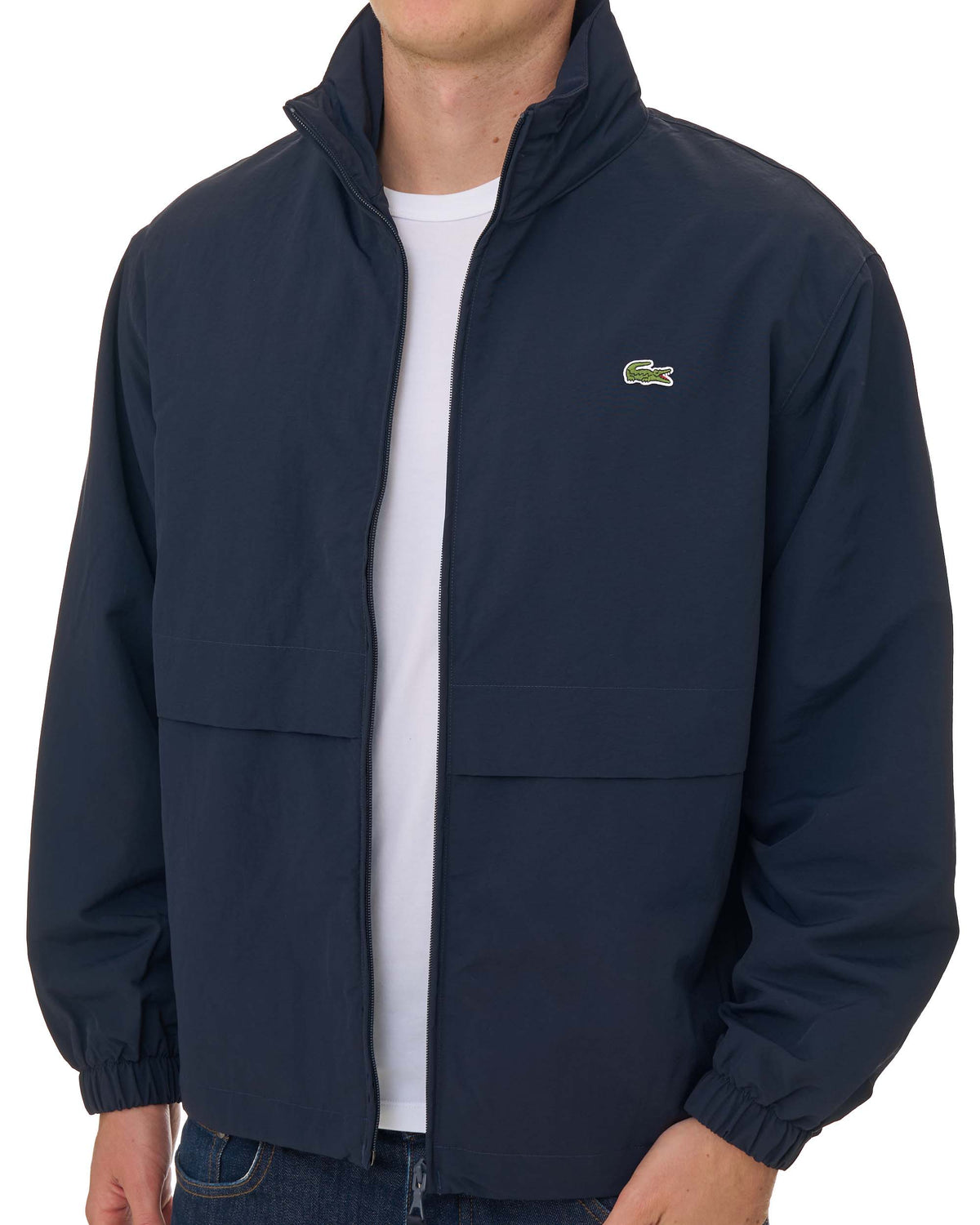 Lacoste Technical Nylon Windbreaker Navy