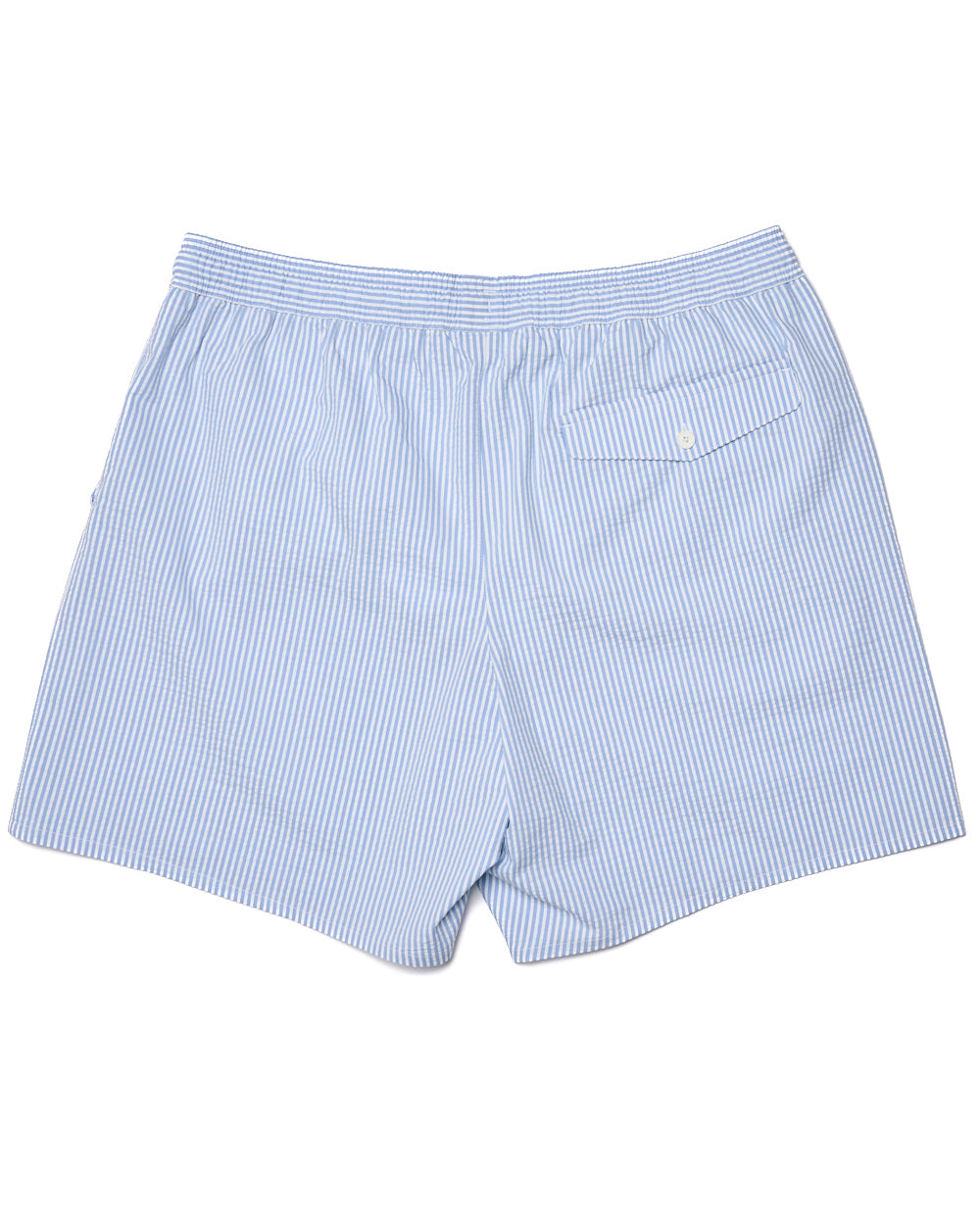 Lacoste Textured Striped Swim Shorts White/Light Blue