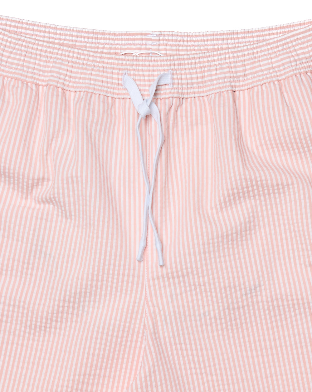 Lacoste Textured Striped Swim Shorts White/Peach