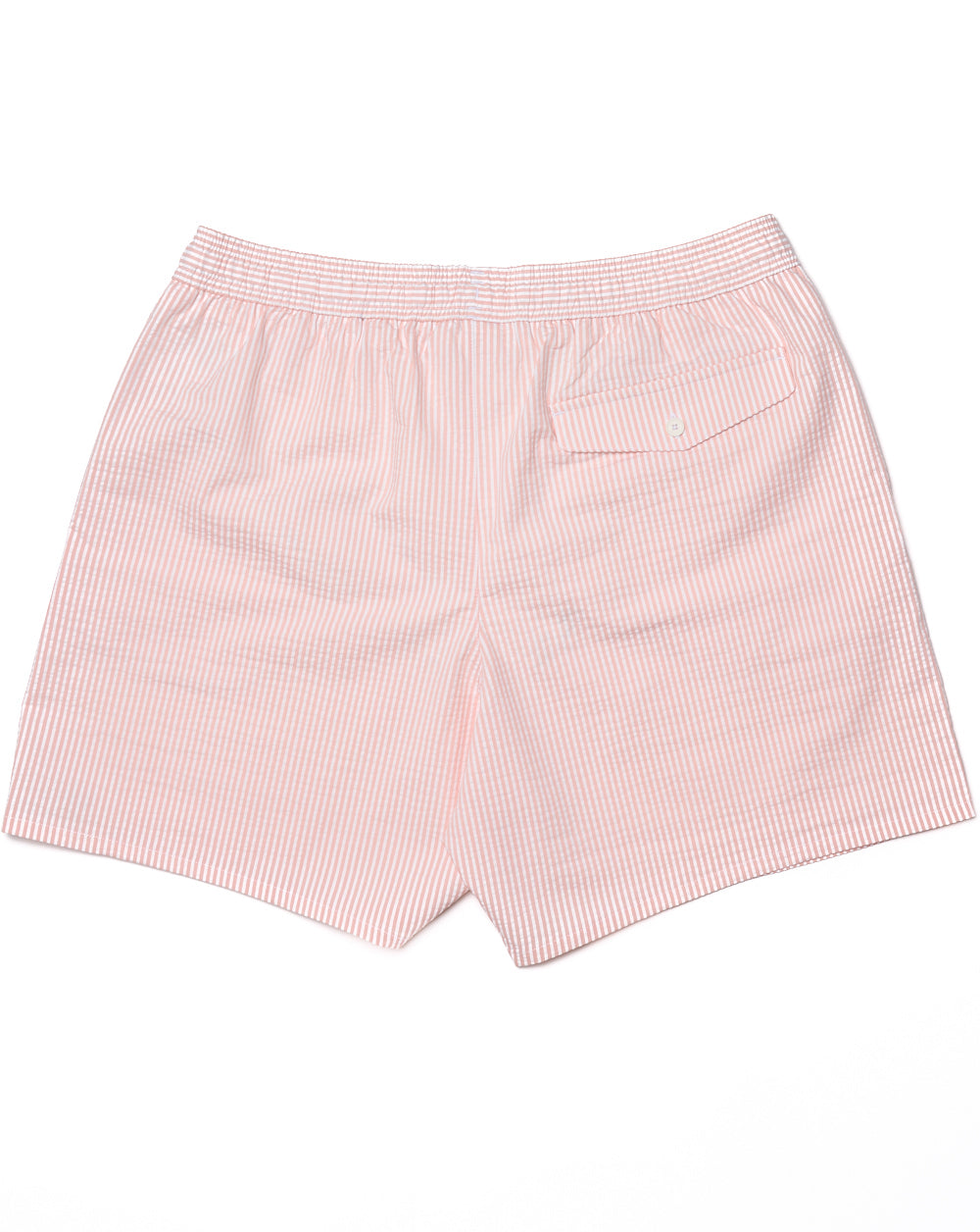 Lacoste Textured Striped Swim Shorts White/Peach