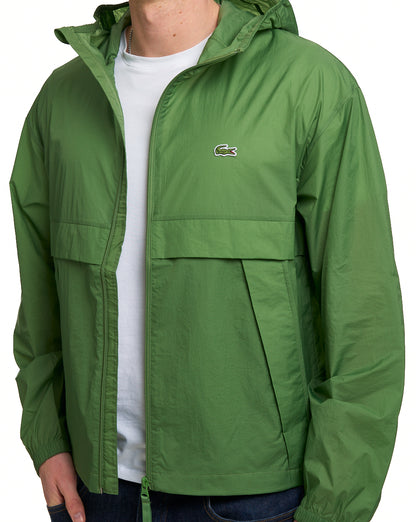 Lacoste Water-Repellent Lightweight Packable Jacket Green